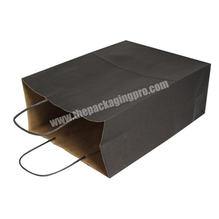 promotional black carrier kraft paper bags for gift