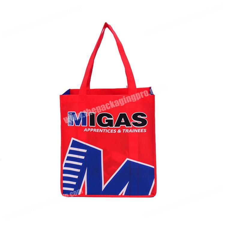 Promotional Cheap Customized Eco Fabric Tote Red Non-woven Shopping Bag
