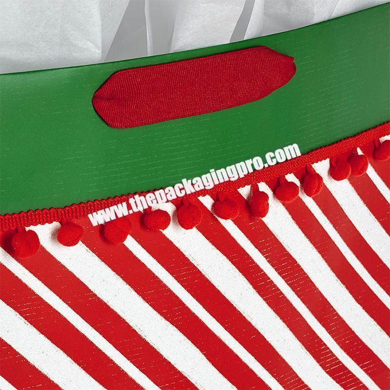 Promotional cheap reusable eco christmas shopping custom logo kraft papers bag for gifts