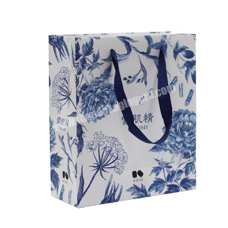 Promotional Custom Chinese style blue and white porcelain gift bag
