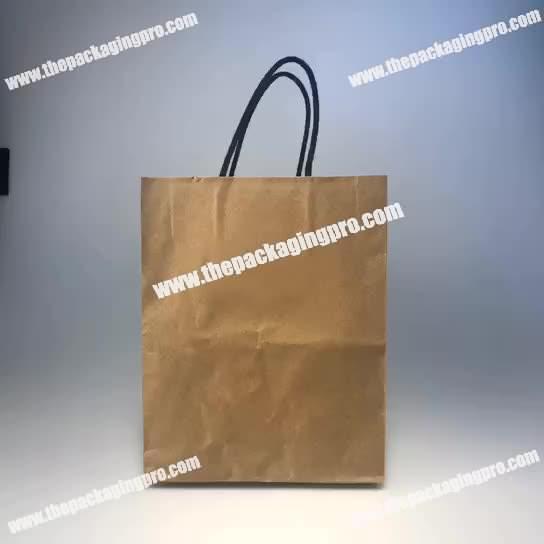 Promotional Custom design slogan paper box brown kraft paper bag with your own logo