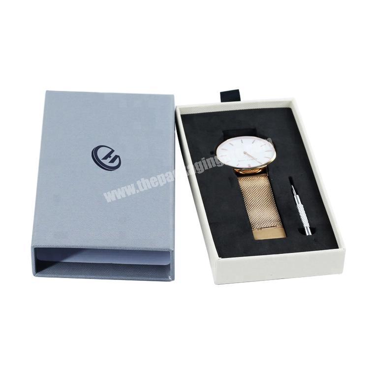 Promotional Custom Luxury Drawer Design Packaging watch box luxury  with Logo