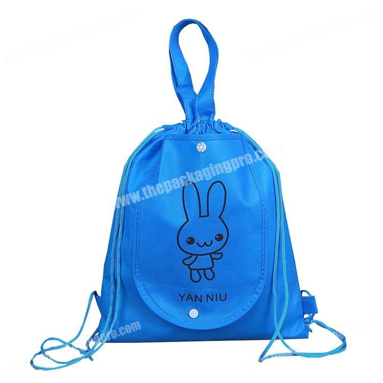 Promotional custom printed drawstring non woven tote bag with logo
