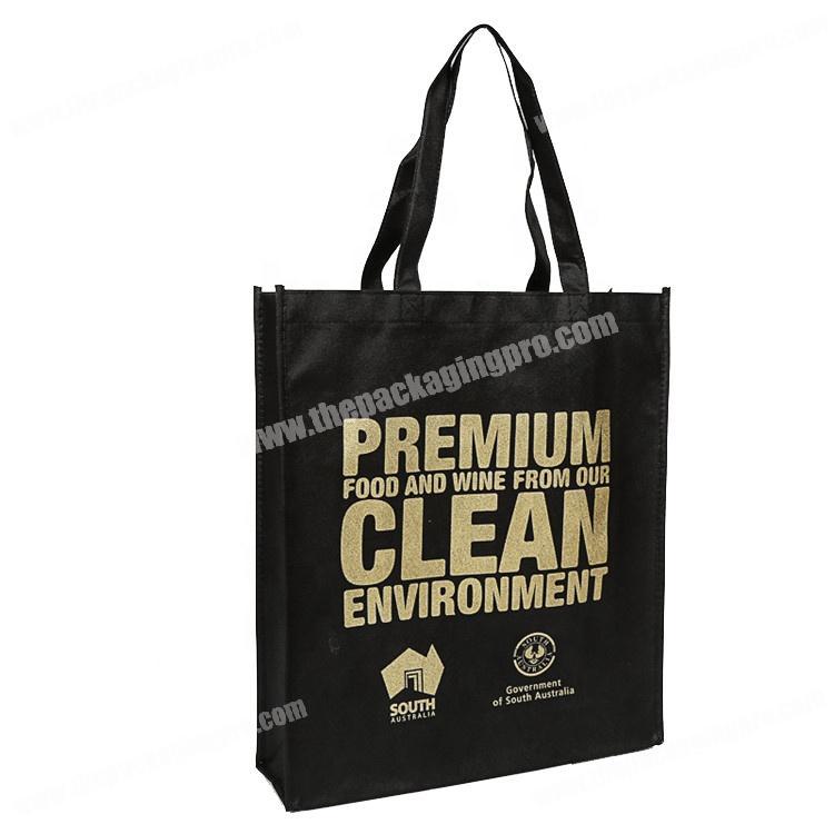 Promotional custom printed logo shopping bag non woven shopper bag