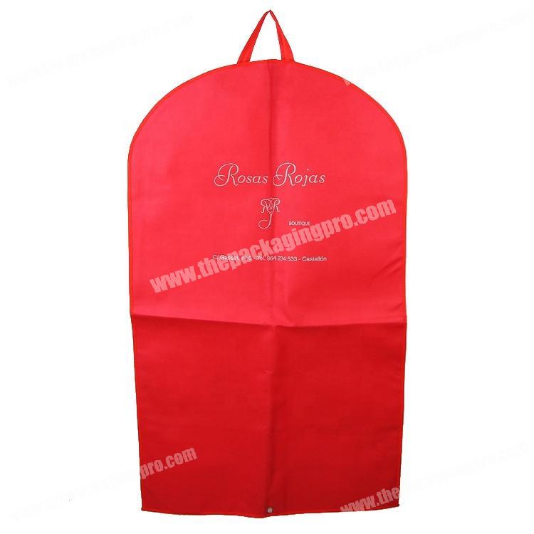 Promotional custom reusable red non woven dress design pouch bag