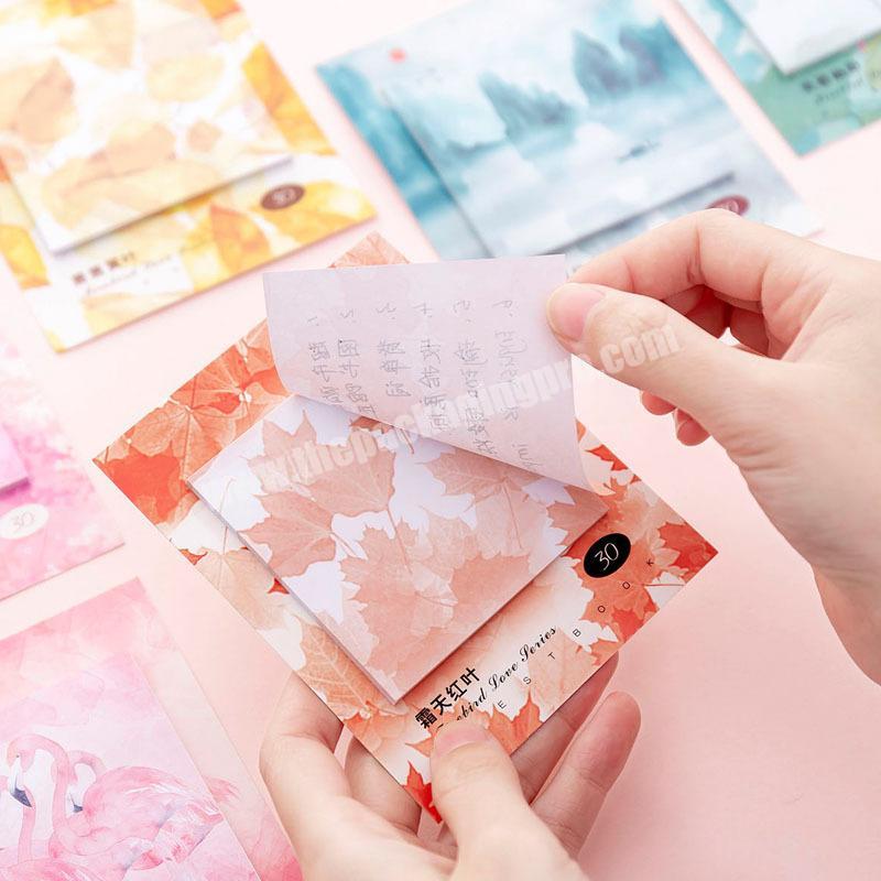 Promotional Diary Paper Writing Sticky Notes Pads Cute self-adhesive memo pad