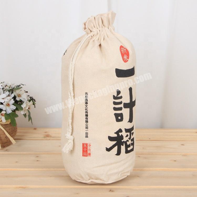 Manufacturer Promotional eco friendly round bottom canvas tote bag with string