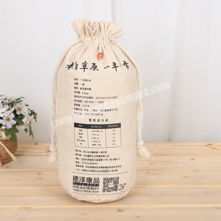 Wholesale Promotional eco friendly round bottom canvas tote bag with string