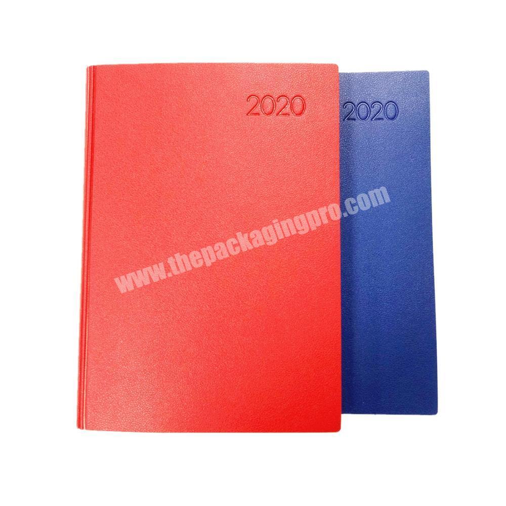 Promotional embossed logo journal custom a5 planner student diary travelers notebook