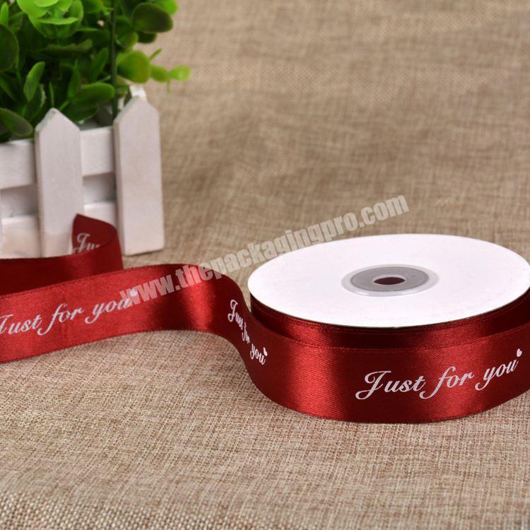 Promotional  Fabric Printed Satin Ribbon For Gift Crafts Decorative Ribbons