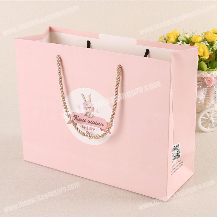 promotional flat handle custom raw materials paper bag