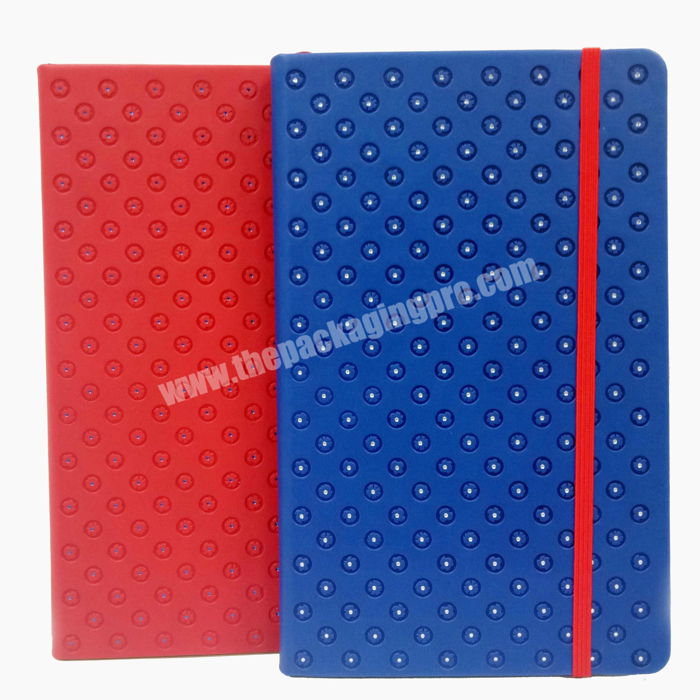 Promotional leather cover notebook custom diary with pen loop a5 planner