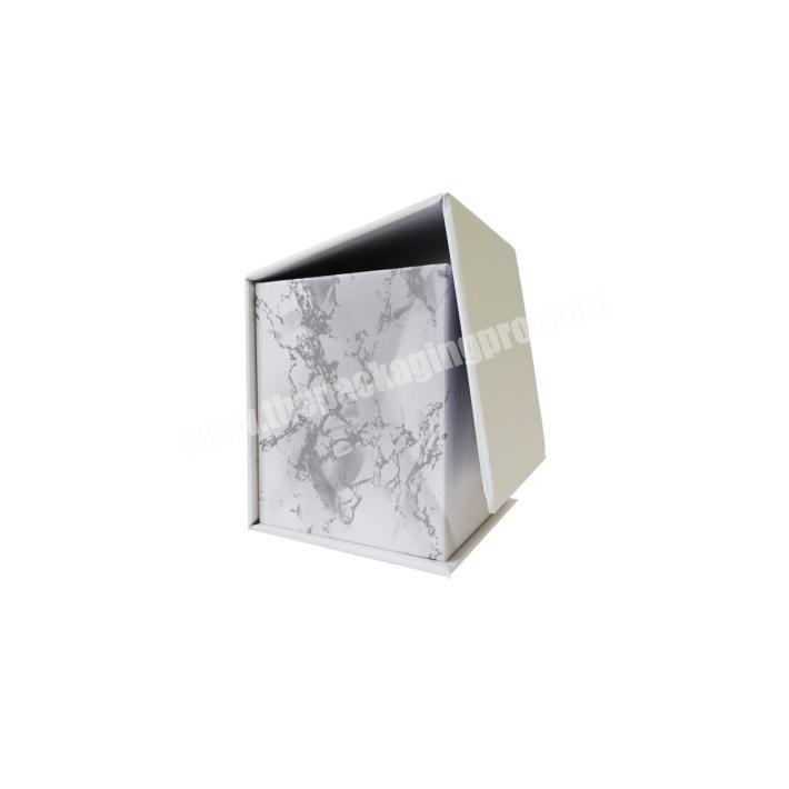 Promotional marble print magnetic candle paper boxes