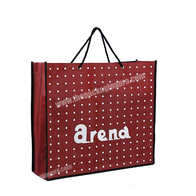 Promotional new design recycle non woven bag with rope handle