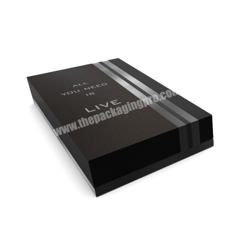 Promotional Packaging Custom Clothing Black Gift Box