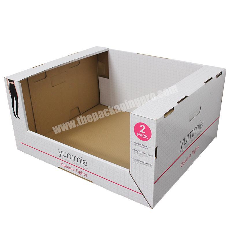 Promotional Pop Shelf Ready Packaging Folding stack Paper Cardboard Display Box