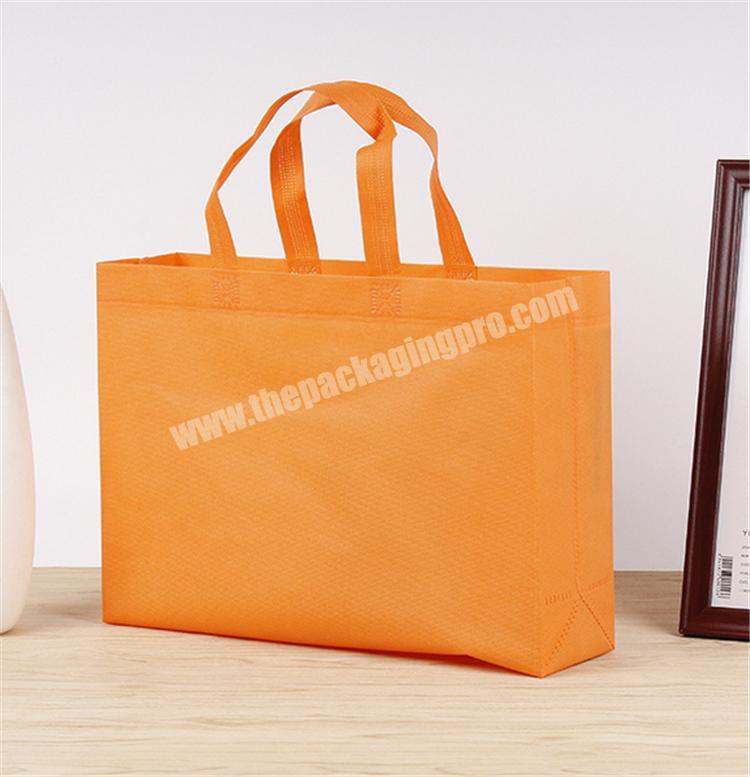 Promotional PP Laminated Shopping Fold orange Non Woven Bag