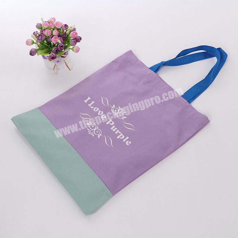 Promotional print 100% organic canvas bag with handle