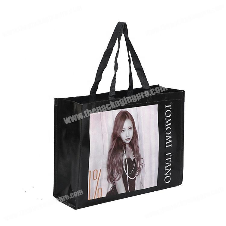 Promotional reusable pp laminated custom nonwoven bag with logo print