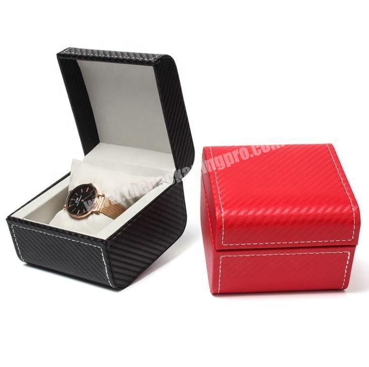 PU leather high class watch gift box suede watch box watch packaging box