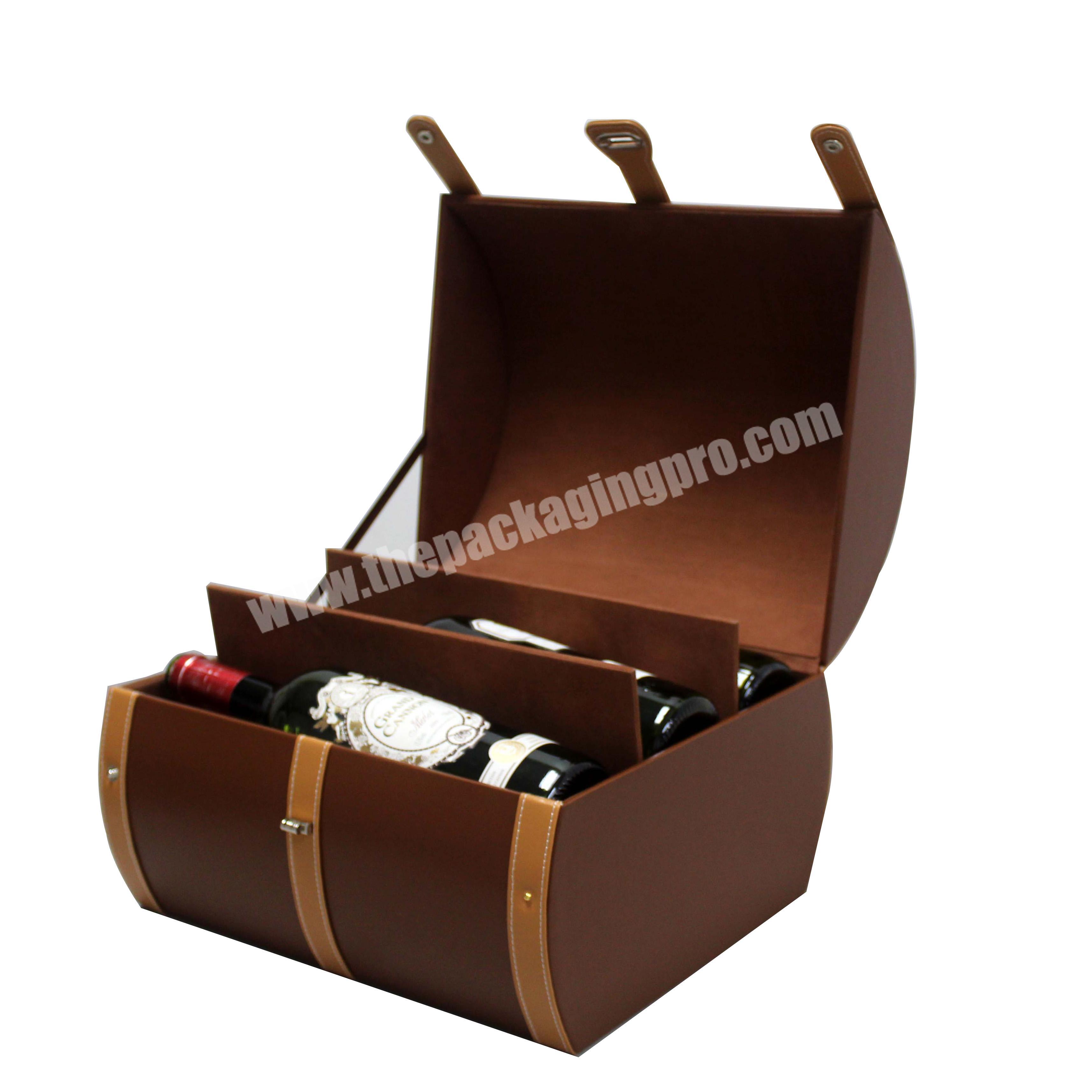 PU Leather Wine Beverage Storage Box Beverage Storage Box