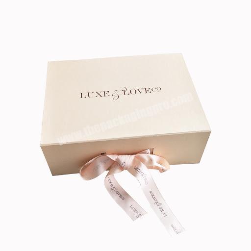 Quality Packaging Paper Cardboard Box For Business Cards With Logo Printing Ribbon Closure