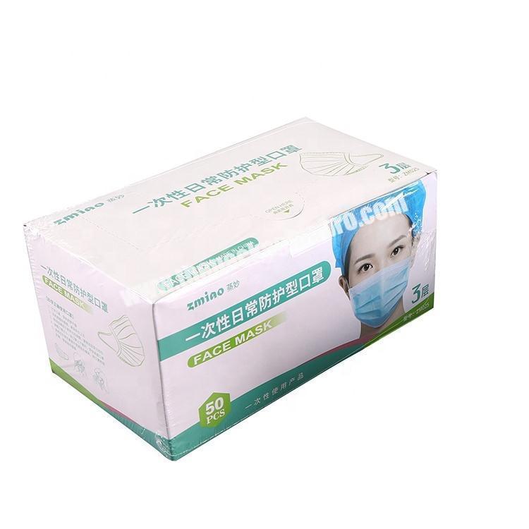 Quickly customize cheappackaging paper box for surgical face mask , customize various packaging boxes for medicine masks