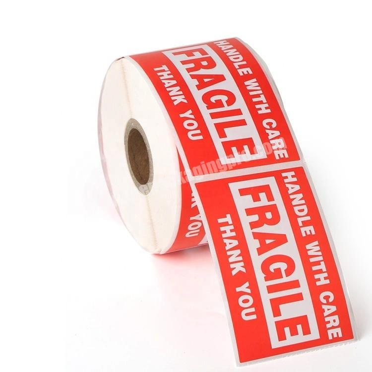 Qy-Pl07 Warning Label Sticker Fragile Handle with Care Self Adhesive 500 Labels Roll