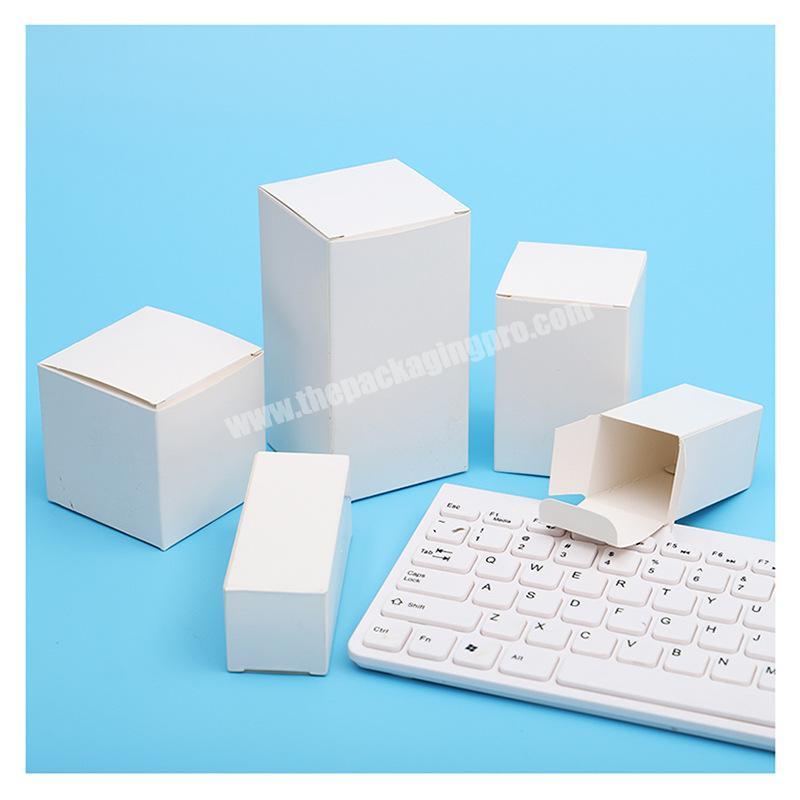 Ready plain kraft folded cosmetic paper box