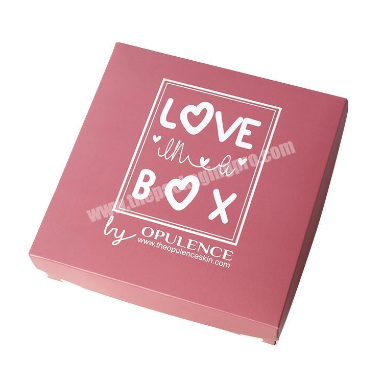 Ready Stock Custom Logo Pink Paper Sleeve Boxer Socks Gift Box With Lids