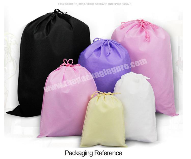 Ready to Ship drawstring backpack non woven bag solid color pp woven bag  for travel