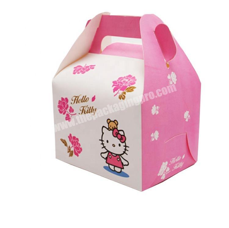 Ready to ship rectangle mooncake paper packaging box with handle