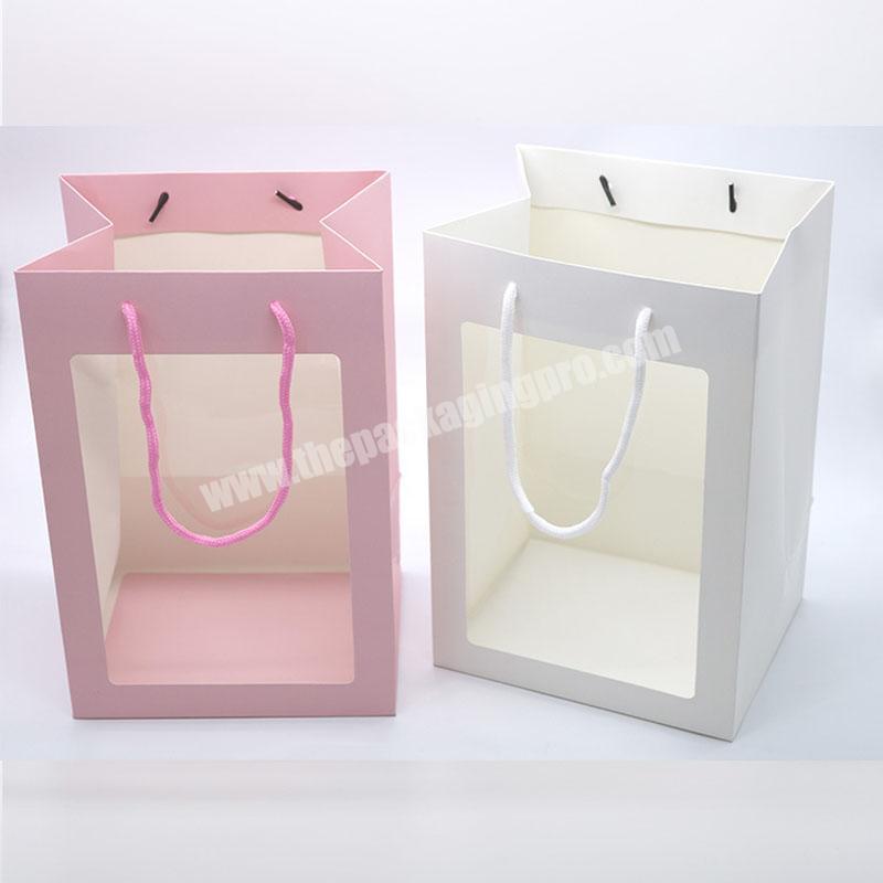 Rectangle Flower Gift Paper Bag Packaging Boxes Florist Supply Wedding Party Gift Packaging bag
