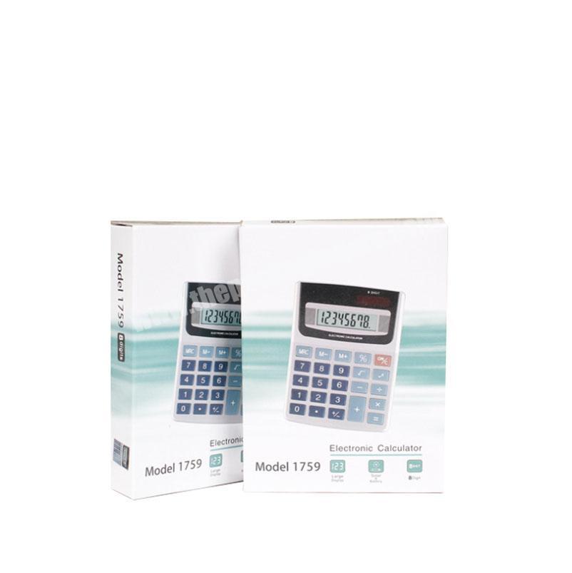 Rectangular calculator commodity packaging paper box color printing gift packaging paper box can be customized to sample