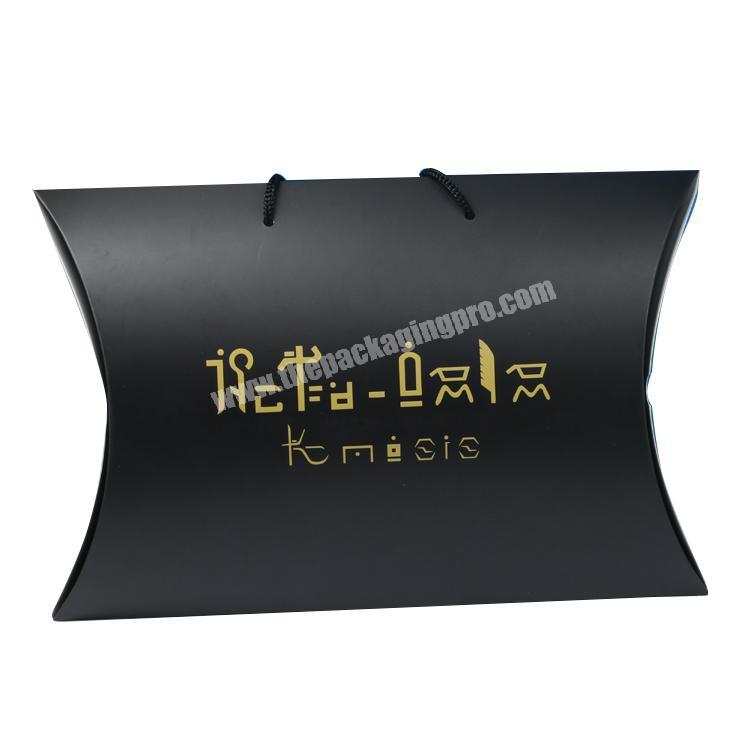 Recyclable Feature and Apparel Industrial Use luxury glossy pillow paper custom hair packaging boxes