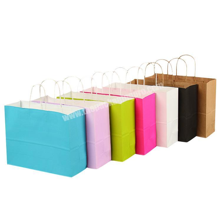 Recyclable Kraft Paper Bag With Your Own Logo, Custom Shopping Paper Bag For Shopping With Handle