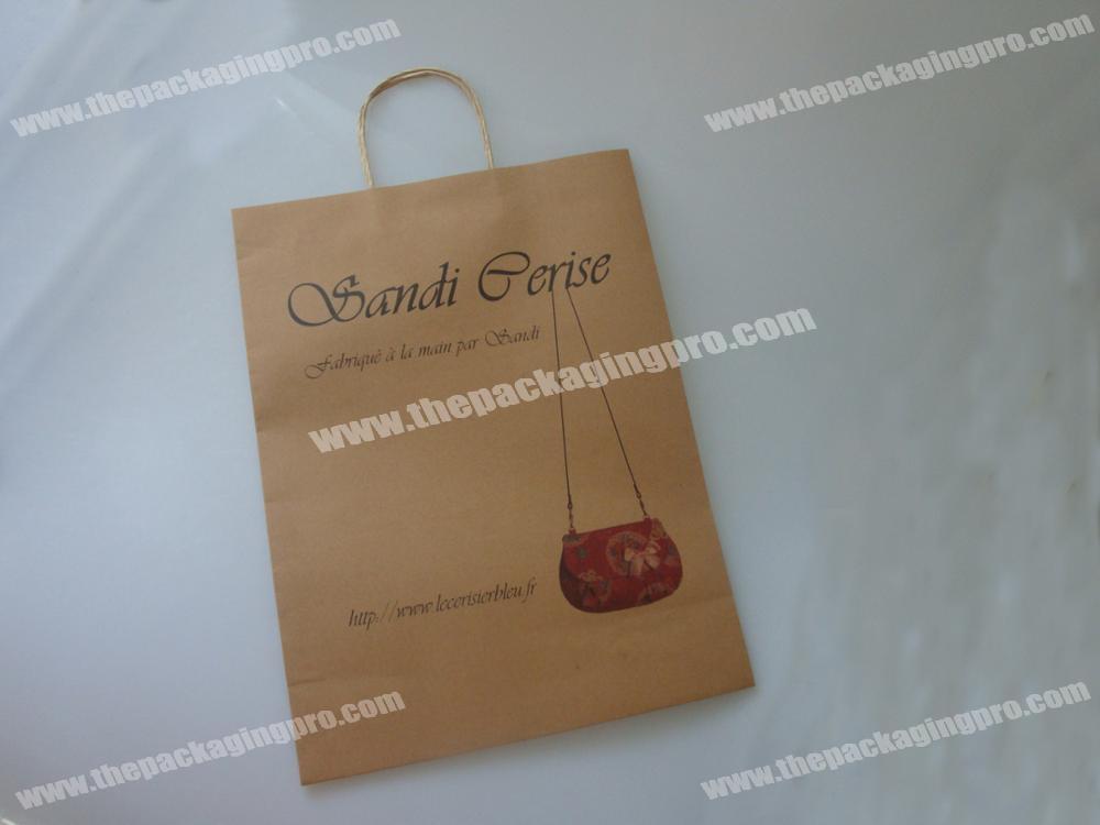Recyclable little paper bags with handles wholesale manufacturing from aliabba