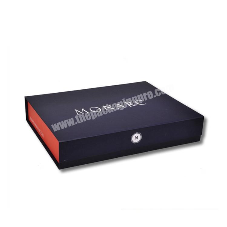 recyclable magnetic gift box Black Gift Box Cosmetics Jewelry Kraft Packaging Box