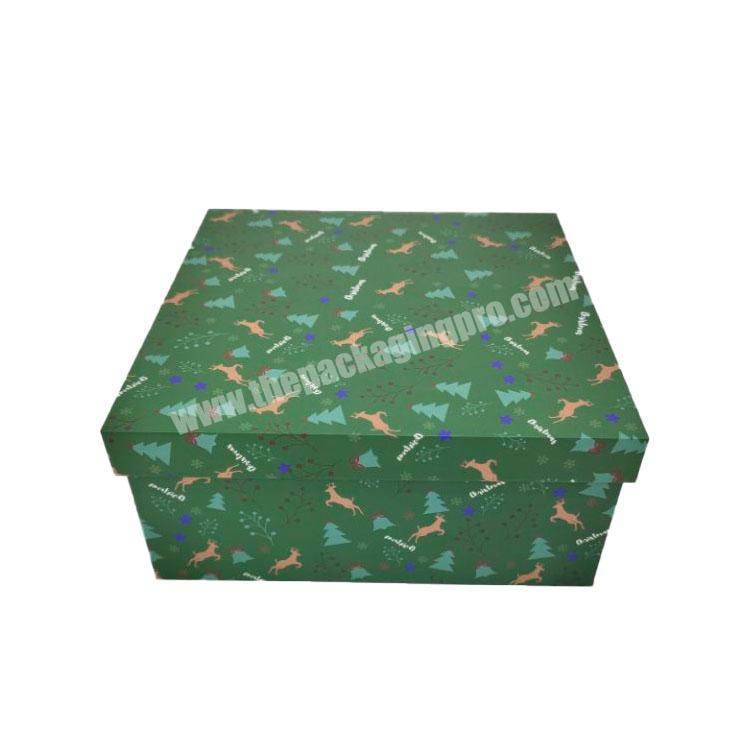 Recyclable Material Handmade Gift Box Custom Design Christmas Box with ribbon