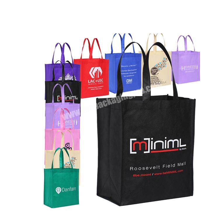 Recyclable nonwoven shopping bag with logo print