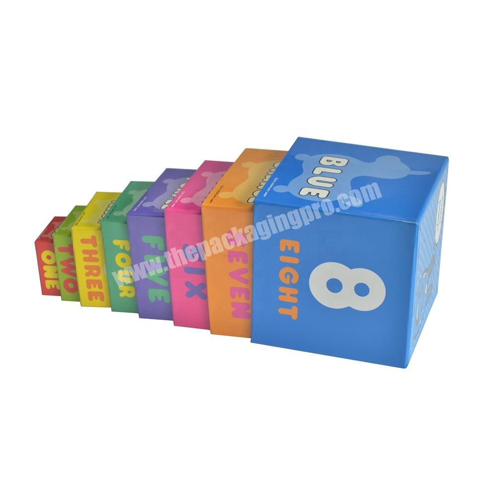 Recyclable paper box stackable mini box for children building block