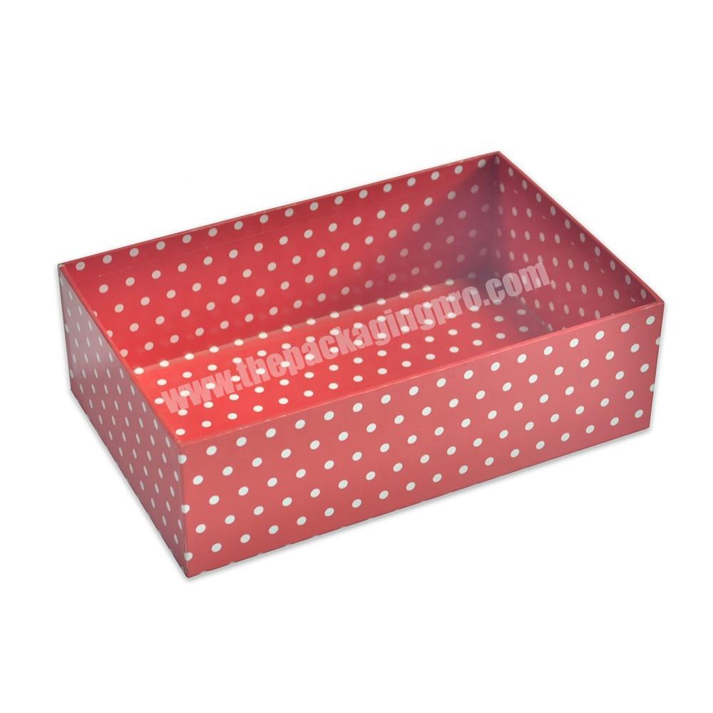 Recyclable Red Paperboard Paper Packaging Wedding Clothes Gift Box With Lid