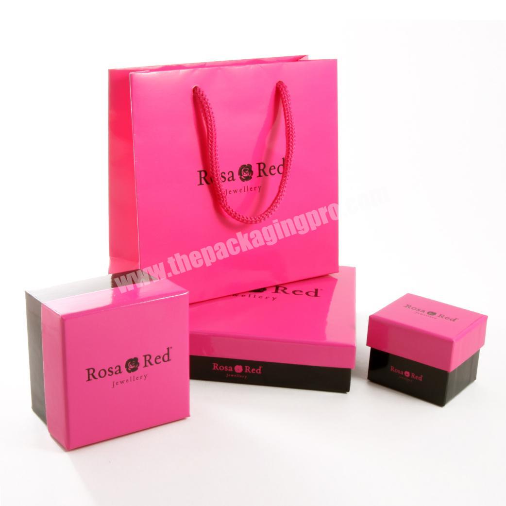 recyclable silver logo jewelry paper bag custom small