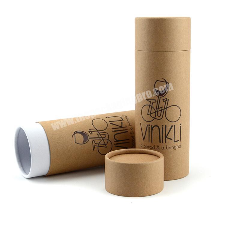 Recycle brown paper craft tube brown packaging tube for essential oil