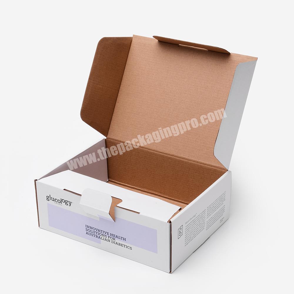 Recycle Disposable Hard Cardboard Flat Folding Corrugated Paper Carton Packaging Boxes Custom Logo