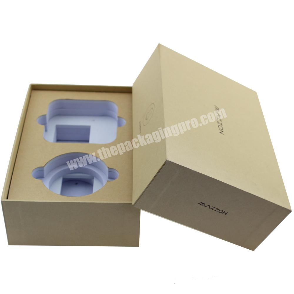 Recycle Eco Friendly Brown Kraft Paper Rigid Cardboard Gift Box Electronics Packaging