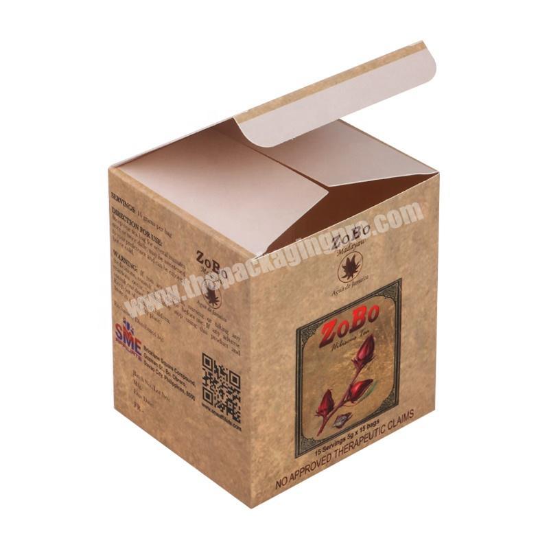 Recycle eco friendly custom zobo hibiscus sabdariffa flower herbal tea bag packaging paper