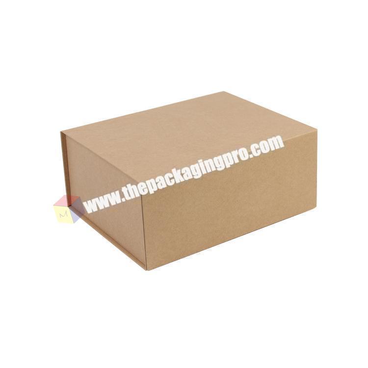 recycle folding kraft paper magnetic gift box for clothing