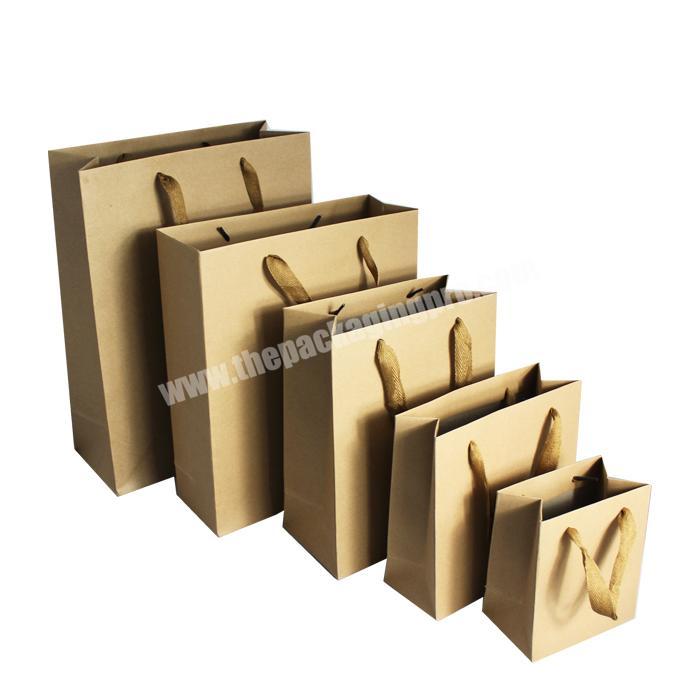 recycle kraft brown paper bag  custom paper shopping bags