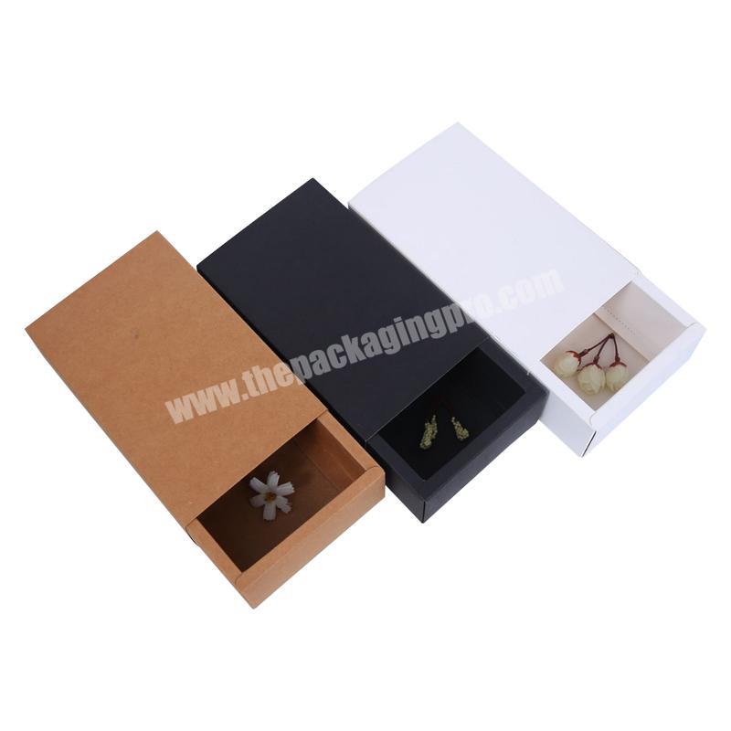 Recycle Kraft Paper Sliding Drawer Gift Box PackagingWholesale Cheap Handmade Sleeve Brown Luxury Soap Packing Packaging Box